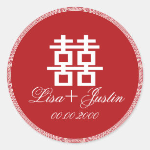 PixDezines doppeltes Glück Runder Aufkleber