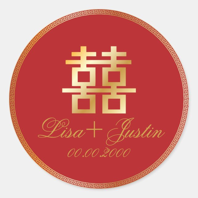 PixDezines doppeltes Glück Runder Aufkleber (Vorderseite)