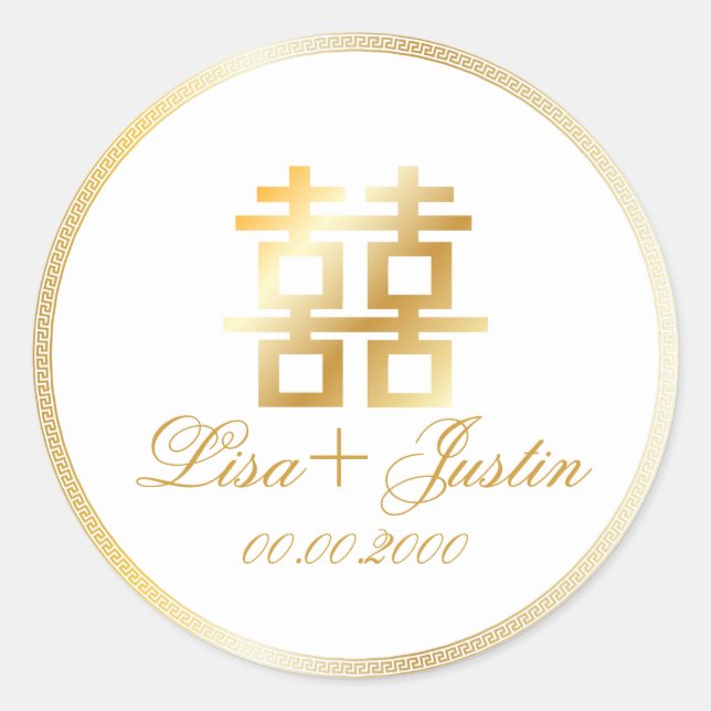 PixDezines doppeltes Glück Runder Aufkleber (Vorderseite)