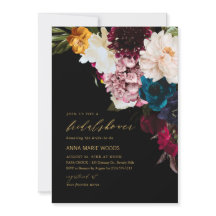 PixDezines Dunkle Moody Blumen Brautparty