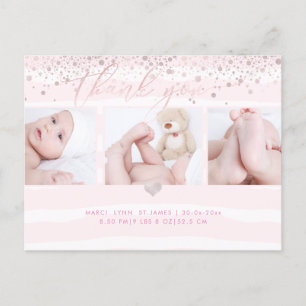 PixDezines Dusch Dankeschön/Dazzled Blush Pink Postkarte