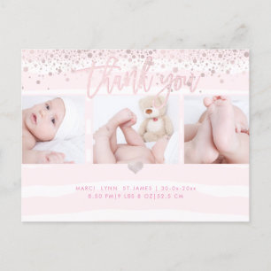 PixDezines Dusche Danke / Dazzled Blush Pink Postkarte