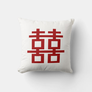 PixDezines düster Hintergrund/rot doppeltes Glück Kissen