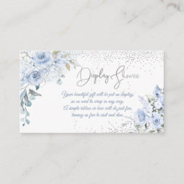 PixDezines Dusty Blue Rose Display Shower Begleitkarte