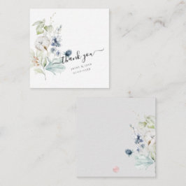 PixDezines Dusty Blue Watercolor Cotton Buds Hinwe Mitteilungskarte