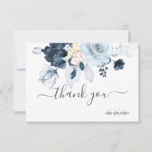 PixDezines Dusty Navy-Blau Rosen Danke