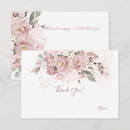 PixDezines Dusty Rose Vielen Dank Dankeskarte