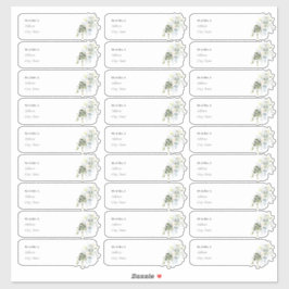 PixDezines Elegant Blue Gum Guest Address Label