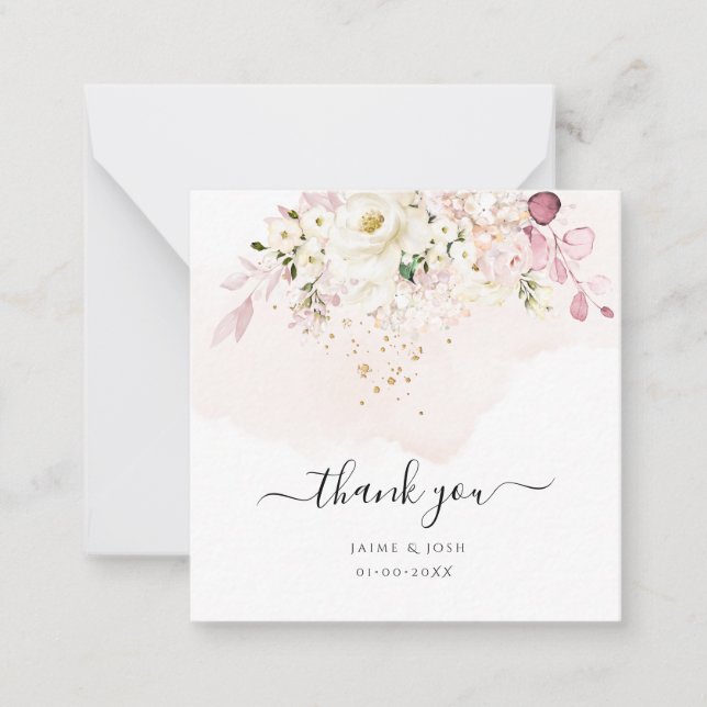 PixDezines Elegant H2 Ice Blush Hyde Cream Rose Mitteilungskarte (Vorderseite)