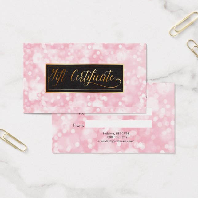 PixDezines Elegant Hübsch Pink Bokeh Gift Cards (Büro)