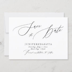 PixDezines Elegant Luxe Calligraphy Save the Date  Einladung