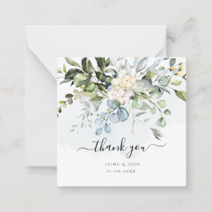 PixDezines Elegant Watercolor Blue Gum Eukalyptus Mitteilungskarte