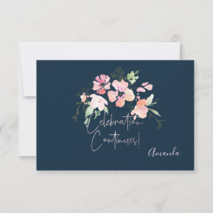 PixDezines Empfang Aquarell Blumen Mitzvah ✡ RSVP Karte
