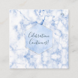 PixDezines Empfang Blue Honeycomb Bar Mitzvah ✡ Begleitkarte