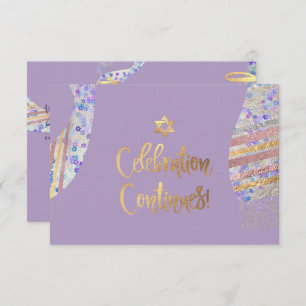 PixDezines Empfang Mitzvah/lila Wasserfarbe Einladung