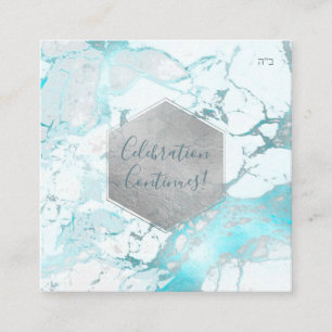 PixDezines Empfang Silver Honeycomb Bar Mitzvah ✡ Begleitkarte