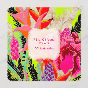 PixDezines-Fackelginger/Heliconia/Luau Hochzeit Einladung