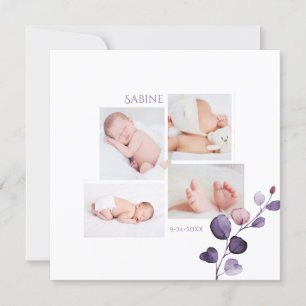 PixDezines Fall Eucalyptus Geburtsankündigung Einladung