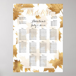 PixDezines Fall Foliage/Imitat Gold/Seating Chart Poster