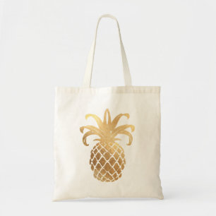 PixDezines Falsche Gold-Ananas Tragetasche