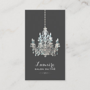 PixDezines falscher Silberfolien-Kronleuchter+Türk Visitenkarte