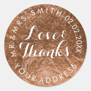 PixDezines FAUX FOIL, COPPER Runder Aufkleber