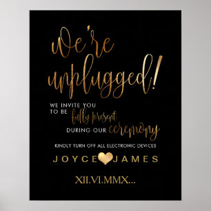 PixDezines Faux-Gold/DIY #UNPLUGGED ZEREMONIE Poster