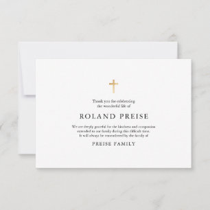 PixDezines Faux Gold Kreuz Trauer Danke