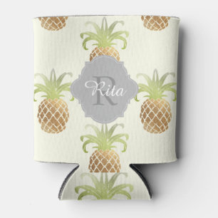 PixDezines Faux Metallic Ananas Muster Dosenkühler