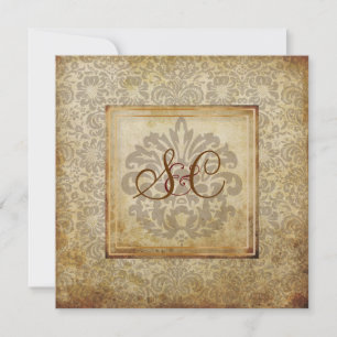 PixDezines Fidora, Vintage Damaskus Einladung