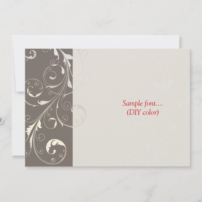 PixDezines filigrane Wirbel/Farbtöne Einladung (Vorderseite)