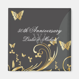 PixDezines filigrane Wirbel+Schmetterlinge/täglich Magnet