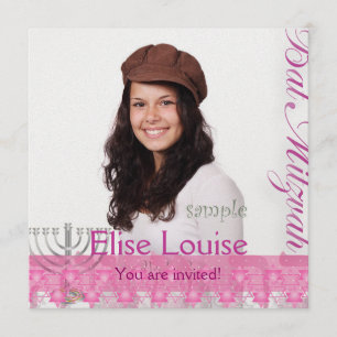 PixDezines Fledermaus Mitzvah+Foto Einladung