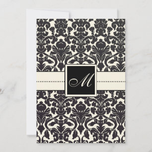 PixDezines Flora Damast/DIY Farbe/creme Einladung