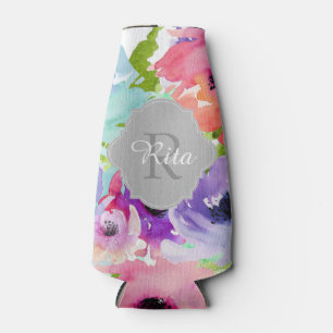 PixDezines Floral Aquarell/Diy-Hintergrund Flaschenkühler