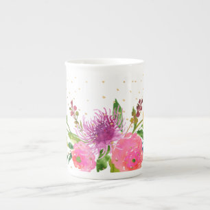 PixDezines floral/wasserfarbe/ranunculus Prozellantasse