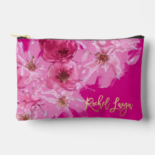 PixDezines Floral Watercolor Bat Mitzvah Zubehörtasche