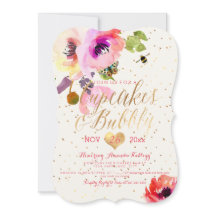 PixDezines Floral Watercolor Cupcakes+Bubbly