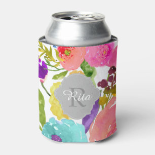 PixDezines Floral Watercolor/DIY Hintergrund Dosenkühler