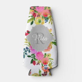 PixDezines Floral Watercolor/DIY Hintergrund Flaschenkühler