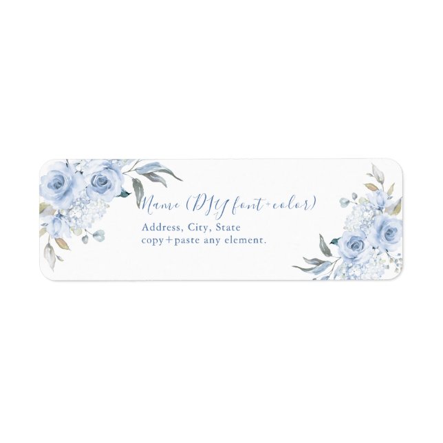 PixDezines Floral Watercolor, Dusty Blue Rose (Vorne)