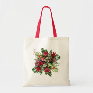PixDezines FLORAL WATERCOLOR RED PROTEA Tragetasche