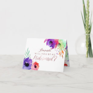 PixDezines Floral Watercolor/Sei meine Bridesmaid Einladung