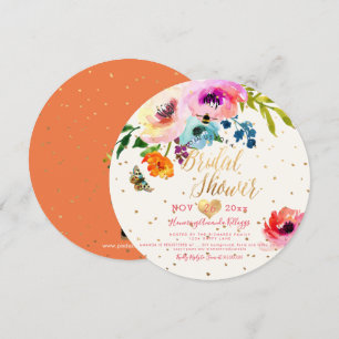 PixDezines Florale Aquarell-Brautparty Einladung