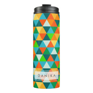 PixDezines Forest Green geometrisch/Dreiecke Thermosbecher