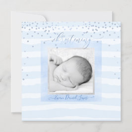 PixDezines Foto Christening Watercolor DIY Farbe Einladung