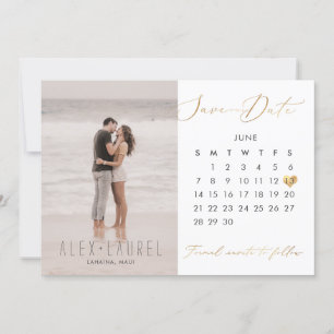 PixDezines Foto von Save the Calendar Date Einladung