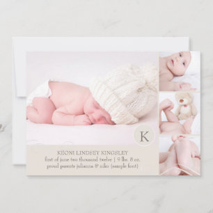 PixDezines Fotovorlage Geburtsankündigung Ankündigung