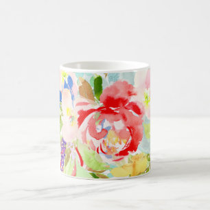 PixDezines Frühlingswasserfarbe Blume Kaffeetasse