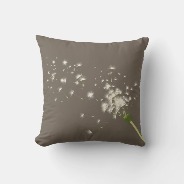PixDezines funky dandelions/dreifacher Hintergrund Kissen (Vorderseite)